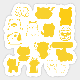 a cute character, cute, lovely, adorable, charming, sweet animal friends Sticker